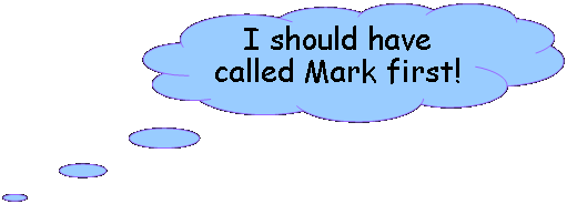 Cloud Callout: I should have called Mark first!